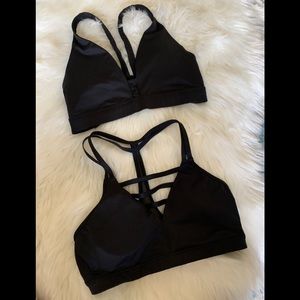 Worn once victoria secret sports blk bras( 2) S